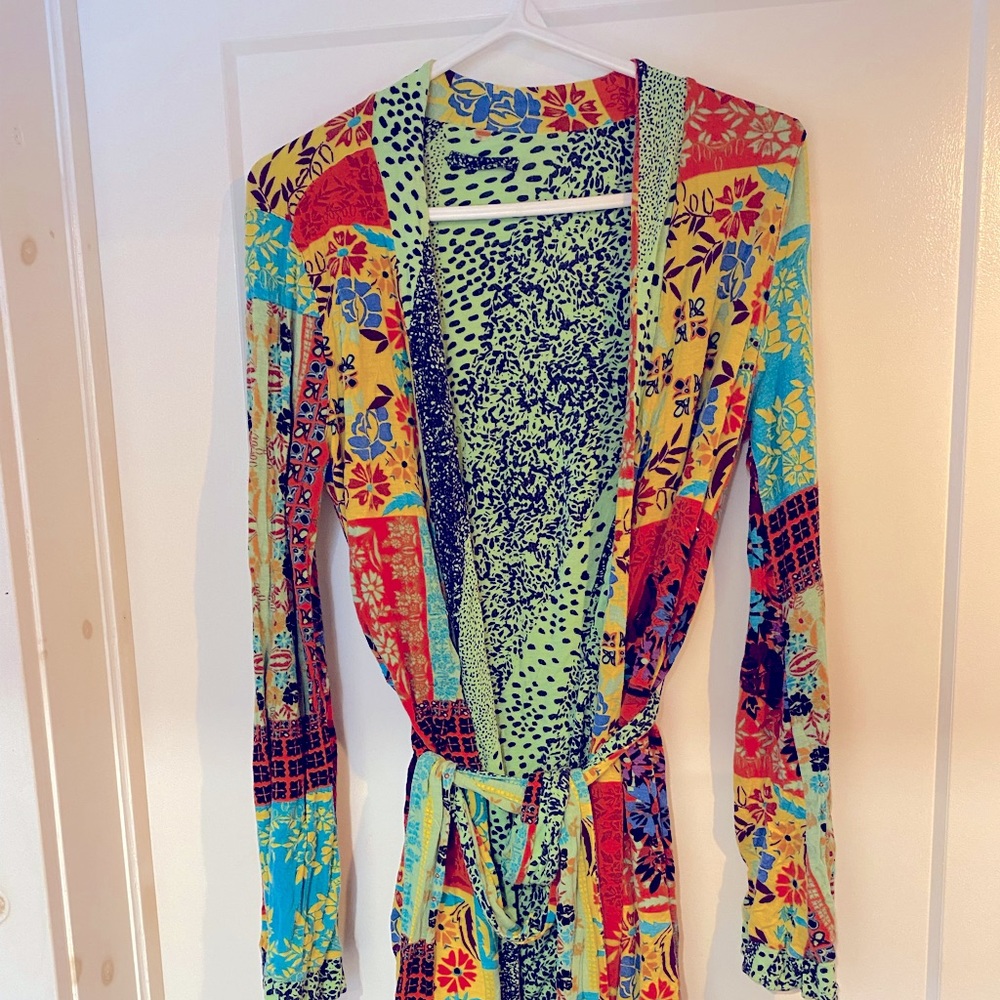 Anthropologie xs/s reversible house coat.